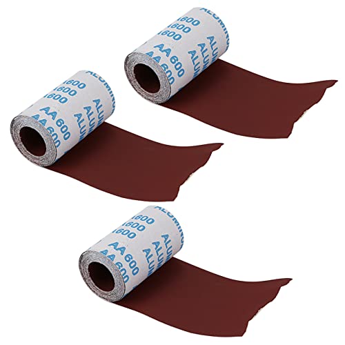 Reinscer 3Stck 5M Langes Schleifpapier mit Einer Breite Von 115 mm und Einer Körnung Von 600 Schleifpapier von Reinscer
