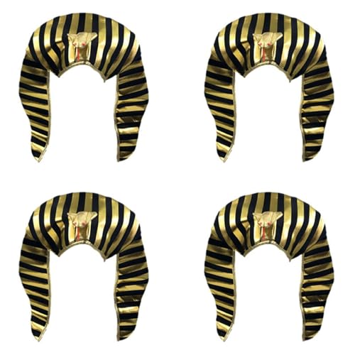 Reinscer 4X ÄGyptischer Pharao Kostüm Pharao Hut Kopfschmuck Vergoldeter für Halloween Ankleiden Motto Bedarf Reinscer 4X ÄGyptischer Pharao Kostüm Pharao Hut Kopfschmuck Vergoldeter für Halloween Ankleiden Motto Bedarf von Reinscer