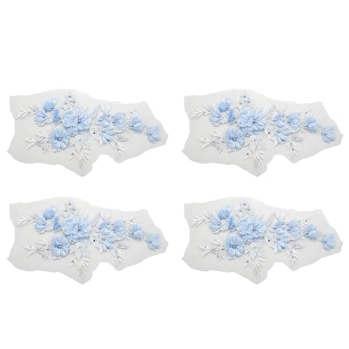 Reinscer 4X Perlen Heisse Bohr Spitze Braut Perlen Blumen Stickerei Patches Fuer Kleidung Hochzeit DIY Kleid auf Naehen Dekoration Blau Reinscer 4X Perlen Heisse Bohr Spitze Braut Perlen Blumen Stickerei Patches Fuer Kleidung Hochzeit DIY Kleid auf Naehen Dekoration Blau von Reinscer