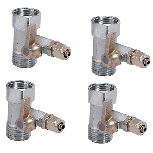 Reinscer 4X Ro Speisewasseradapter 1/2 Bis 1/4 Kugelhahn Wasserhahn Feed Umkehrosmose Silber von Reinscer