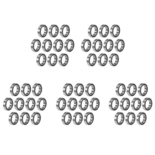 Reinscer 50 Stück 6701-12X18X4 mm Miniatur Doppel Gummi Dichtungen mit Tiefen Rillen und Lagern Reinscer 50 Stück 6701-12X18X4 mm Miniatur Doppel Gummi Dichtungen mit Tiefen Rillen und Lagern von Reinscer