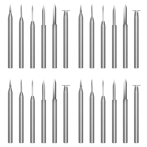 Reinscer Holzschnitzbohrer-Set für Drehwerkzeug, 24-Teilig, Gravurbohrer-Zubehör, Bit, Holzhandwerk, Schleifwerkzeug, 3 mm Reinscer Holzschnitzbohrer-Set für Drehwerkzeug, 24-Teilig, Gravurbohrer-Zubehör, Bit, Holzhandwerk, Schleifwerkzeug, 3 mm von Reinscer