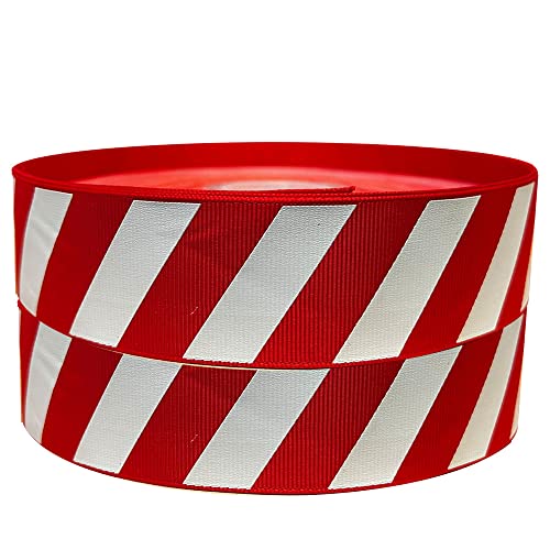 Weihnachtsband mit Zuckerstange, 35 mm breit, 10 m lang, Rot / Weiß Weihnachtsband mit Zuckerstange, 35 mm breit, 10 m lang, Rot / Weiß von My Ribbon Laces
