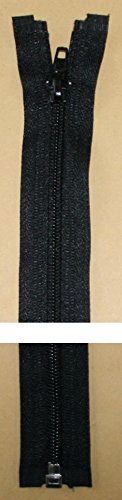 50 Reißverschlüsse, 45 cm lang, 30 mm breit, spiral, Farbe: schwarz von Reißverschluss 50-Packs