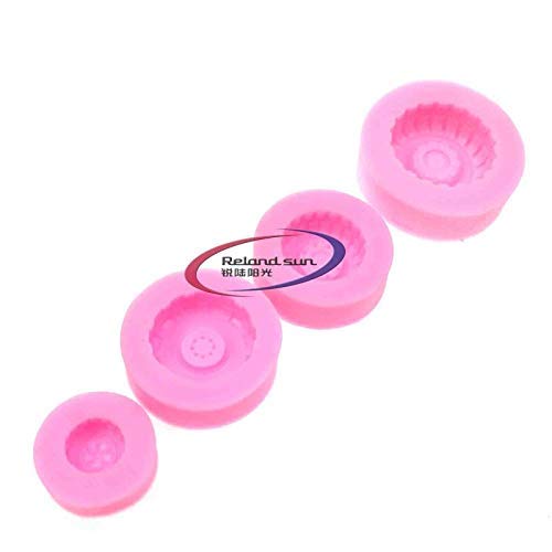 1 Set 4 Stück Reifen-Fondantformen LKW-Radform Silikonform für Zuckerhandwerk, Kuchendekoration, Schokolade, Süßigkeiten, Polymerton, Seife 1 Set 4 Stück Reifen-Fondantformen LKW-Radform Silikonform für Zuckerhandwerk, Kuchendekoration, Schokolade, Süßigkeiten, Polymerton, Seife von Reland Sun