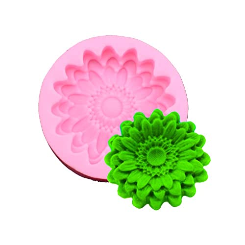 3D Chrysanthemen Seifenform Blumen Silikonformen Kerzenformen Sonnenblume Kuchen Dekoration von Reland Sun