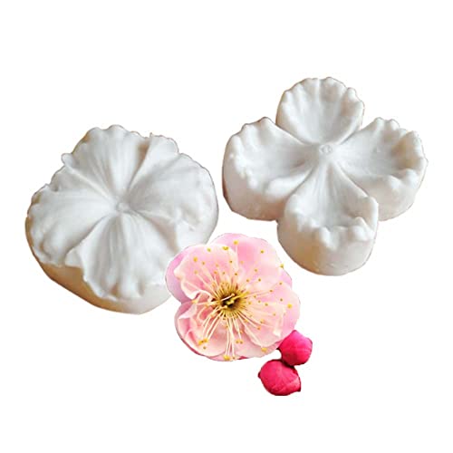 Große Pfingstrosen, Rosen, Tulpen, Orchidee, Blütenblatt, Veiner Silikonform, Zucker, Fondant, Kuchen (Pflaumenblüte) von Reland Sun