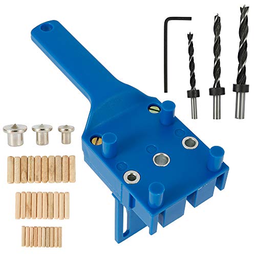 Bohrschablone mit Verstellbaren,Holzbearbeitung Doweling Jig Kit,Bohrlochgrößen Bohrführungsvorrichtung mit bohrer Tiefenstopps für vertikales Lochbohren für Ø 6/8/10 mm Holzdübel Geeignet,41 PCS Bohrschablone mit Verstellbaren,Holzbearbeitung Doweling Jig Kit,Bohrlochgrößen Bohrführungsvorrichtung mit bohrer Tiefenstopps für vertikales Lochbohren für Ø 6/8/10 mm Holzdübel Geeignet,41 PCS von Relax love