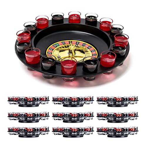 Relaxdays 10010182 Roulette Trinkspiel, Partyspiel mit Drehrad, Schnapsgläsern & Kugeln, Roulettespiel für Partys, 18 Jahre to 99 Jahre, rot/schwarz, 7 x 30 x 30 cm Relaxdays 10010182 Roulette Trinkspiel, Partyspiel mit Drehrad, Schnapsgläsern & Kugeln, Roulettespiel für Partys, 18 Jahre to 99 Jahre, rot/schwarz, 7 x 30 x 30 cm von Relaxdays