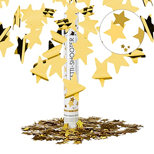 Relaxdays 10021763 Party-Popper 40 cm, 6-8m Effekthöhe, Konfetti-Shooter, Konfetti-Kanone, Sterne/Gold Relaxdays 10021763 Party-Popper 40 cm, 6-8m Effekthöhe, Konfetti-Shooter, Konfetti-Kanone, Sterne/Gold von Relaxdays