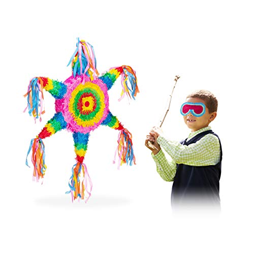 Relaxdays 10025181 Pinata Stern, zum Aufhängen, für Kinder, Mädchen & Jungs, Geburtstag, zum selbst Befüllen, Mexiko Piñata, bunt Relaxdays 10025181 Pinata Stern, zum Aufhängen, für Kinder, Mädchen & Jungs, Geburtstag, zum selbst Befüllen, Mexiko Piñata, bunt von Relaxdays