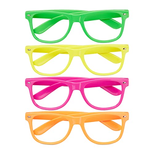 Relaxdays 10027933 Partybrille 4er Set, lustige Brillen für Fasching & Karneval, Neon Brillen, One Size, HBT 4,5x14,5x15 cm, bunt Relaxdays 10027933 Partybrille 4er Set, lustige Brillen für Fasching & Karneval, Neon Brillen, One Size, HBT 4,5x14,5x15 cm, bunt von Relaxdays