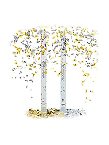 Relaxdays 2 x Party Popper 80 cm im Konfettikanonen Set, Konfetti Bombe für Hochzeit und Geburtstag, Konfetti Shooter 6-8 m Effekthöhe, Gold/Silber metallic Relaxdays 2 x Party Popper 80 cm im Konfettikanonen Set, Konfetti Bombe für Hochzeit und Geburtstag, Konfetti Shooter 6-8 m Effekthöhe, Gold/Silber metallic von Relaxdays