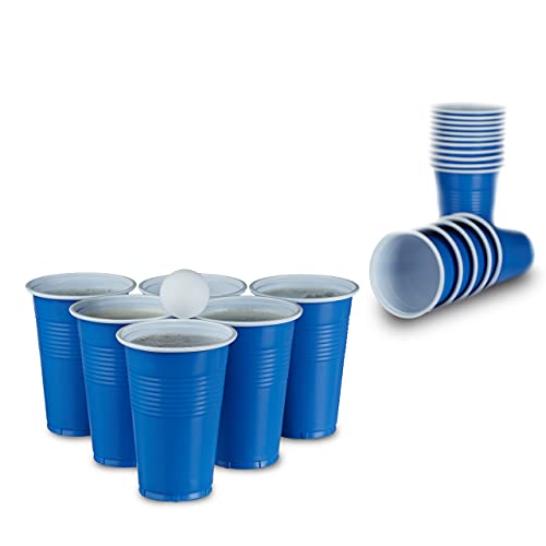 Relaxdays 200 x Beer Pong Becher, Stabiler Plastikbecher, Partybecher 16 oz/ 473 ml, Trinkbecher Softdrinks u. Bier, blau Relaxdays 200 x Beer Pong Becher, Stabiler Plastikbecher, Partybecher 16 oz/ 473 ml, Trinkbecher Softdrinks u. Bier, blau von Relaxdays