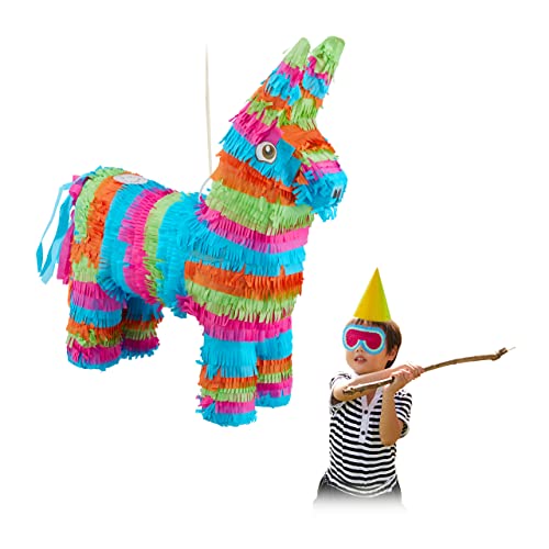 Relaxdays 3 x Pinata Esel, Tierpinata zum Befüllen, Kinder, Geburtstag, JGA, Einschulung, Deko, Schlagpinata zum Aufhängen, bunt Relaxdays 3 x Pinata Esel, Tierpinata zum Befüllen, Kinder, Geburtstag, JGA, Einschulung, Deko, Schlagpinata zum Aufhängen, bunt von Relaxdays