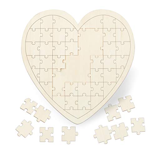 Relaxdays 4 x Herzpuzzle, XXL Gästebuch für Hochzeit, Taufe & Geburtstag, 49 Teile zum Beschriften, Holz, BxT: 45 x 45 cm, Natur Relaxdays 4 x Herzpuzzle, XXL Gästebuch für Hochzeit, Taufe & Geburtstag, 49 Teile zum Beschriften, Holz, BxT: 45 x 45 cm, Natur von Relaxdays