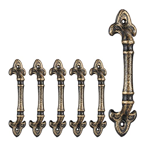 Relaxdays 4 x Möbelgriff Vintage, Türgriffe antik für Schränke, Schubladen, Schiebetüren, Gusseisen, Schrankgriffe, 20 cm, Bronze Relaxdays 4 x Möbelgriff Vintage, Türgriffe antik für Schränke, Schubladen, Schiebetüren, Gusseisen, Schrankgriffe, 20 cm, Bronze von Relaxdays