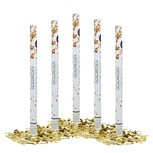 Relaxdays 5 x Party Popper 80 cm im Konfettikanonen Set, Konfetti Bombe für Hochzeit und Geburtstag, Konfetti Shooter 6-8 m Effekthöhe, Gold metallic Relaxdays 5 x Party Popper 80 cm im Konfettikanonen Set, Konfetti Bombe für Hochzeit und Geburtstag, Konfetti Shooter 6-8 m Effekthöhe, Gold metallic von Relaxdays