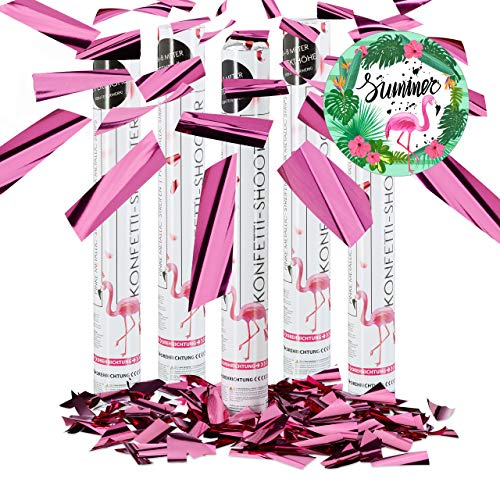 Relaxdays 5er Set Party Popper Pink, Party Shooter Metallic, 40 cm Konfetti Kanone für Junggesellinnenabschied, JGA, Geburt, rosa Relaxdays 5er Set Party Popper Pink, Party Shooter Metallic, 40 cm Konfetti Kanone für Junggesellinnenabschied, JGA, Geburt, rosa von Relaxdays