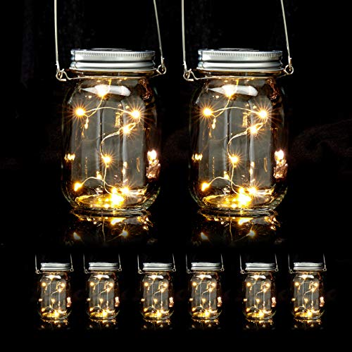 Relaxdays 8 x Solar Glas im Set, je 8 LED im Einmachglas, Dekolicht, Stellen oder hängen, Solarleuchte für den Garten, transparent Relaxdays 8 x Solar Glas im Set, je 8 LED im Einmachglas, Dekolicht, Stellen oder hängen, Solarleuchte für den Garten, transparent von Relaxdays