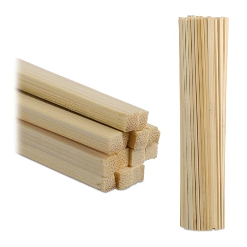 Relaxdays Bastoncini per Lavoretti FAI da Te Bambusstäbe, 200er Set, 30 cm, Bambusstöcke zum Basteln, Zimmerpflanzen Rankhilfe, Bastelstäbe eckig, Natur, Bambus Relaxdays Bastoncini per Lavoretti FAI da Te Bambusstäbe, 200er Set, 30 cm, Bambusstöcke zum Basteln, Zimmerpflanzen Rankhilfe, Bastelstäbe eckig, Natur, Bambus von Relaxdays