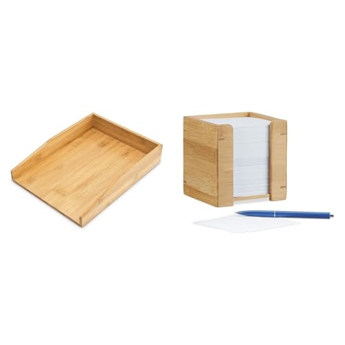 Relaxdays Briefablage Bambus, Schreibtischablage für A4 Papier & Zettelbox Bambus, Zettelkasten Holz, Notizzettel Halter, 900 Blatt, H x B x T: 10,5 x 10,5 x 10,5 cm, Natur Relaxdays Briefablage Bambus, Schreibtischablage für A4 Papier & Zettelbox Bambus, Zettelkasten Holz, Notizzettel Halter, 900 Blatt, H x B x T: 10,5 x 10,5 x 10,5 cm, Natur von Relaxdays