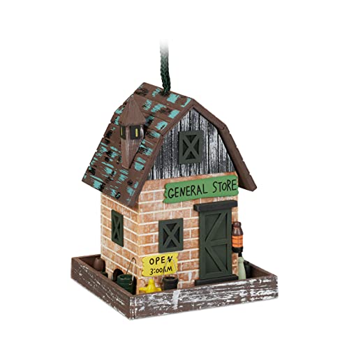 Relaxdays Deko Vogelhaus, Holz, Vogelhäuschen zum Aufhängen, Klappdach, HBT: 23x18x18cm, Vogelvilla Garten, Balkon, bunt Relaxdays Deko Vogelhaus, Holz, Vogelhäuschen zum Aufhängen, Klappdach, HBT: 23x18x18cm, Vogelvilla Garten, Balkon, bunt von Relaxdays