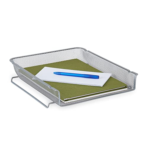 Relaxdays Dokumentenablage, stapelbar, Mesh-Metall, Briefablage, HBT: 6,5 x 28,5 x 34 cm, vertikale A4 Ablage, Silber Relaxdays Dokumentenablage, stapelbar, Mesh-Metall, Briefablage, HBT: 6,5 x 28,5 x 34 cm, vertikale A4 Ablage, Silber von Relaxdays
