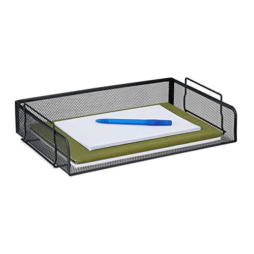 Relaxdays Dokumentenablage, stapelbare Briefablage, Mesh, HBT: 8,5 x 36 x 25 cm, horizontale A4 Ablage, Metall, schwarz Relaxdays Dokumentenablage, stapelbare Briefablage, Mesh, HBT: 8,5 x 36 x 25 cm, horizontale A4 Ablage, Metall, schwarz von Relaxdays