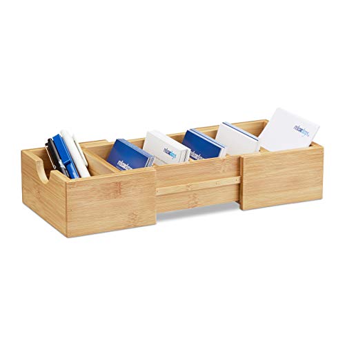 Relaxdays Karteikasten DIN-A8 Bambus, Visitenkarten Organizer, zum Ausziehen, H x B x T: ca. 5,5 x 13 x 30 cm, natur Relaxdays Karteikasten DIN-A8 Bambus, Visitenkarten Organizer, zum Ausziehen, H x B x T: ca. 5,5 x 13 x 30 cm, natur von Relaxdays