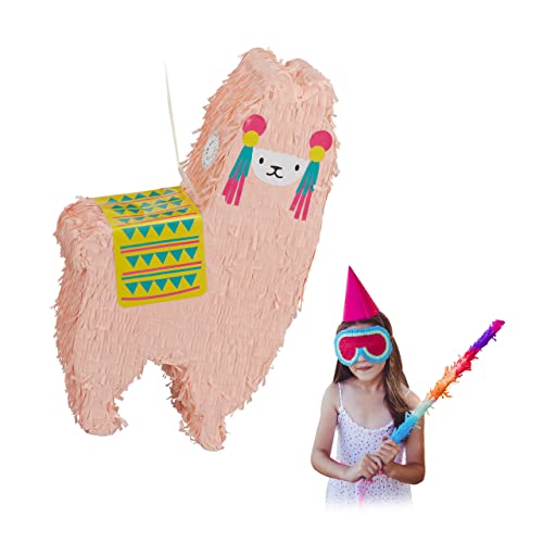 Relaxdays Lama Pinata, zum Aufhängen, Kinder, Jungen & Mädchen, Geburtstag, zum Befüllen, Pinata Alpaka, lachsfarben, Rosa, Gelb, Türkis Relaxdays Lama Pinata, zum Aufhängen, Kinder, Jungen & Mädchen, Geburtstag, zum Befüllen, Pinata Alpaka, lachsfarben, Rosa, Gelb, Türkis von Relaxdays