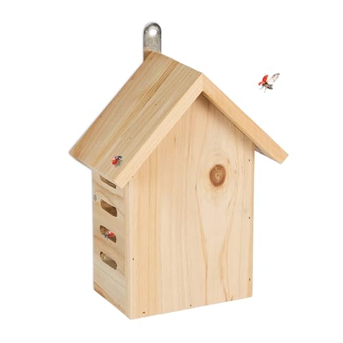 Relaxdays Marienkäferhaus, Marienkäferhotel Garten, zum Aufhängen, Holz unbehandelt, Insektenhotel Marienkäfer, Natur, 1 Stück Relaxdays Marienkäferhaus, Marienkäferhotel Garten, zum Aufhängen, Holz unbehandelt, Insektenhotel Marienkäfer, Natur, 1 Stück von Relaxdays