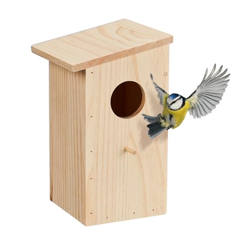 Relaxdays Nistkasten für Kohlmeise & Gartenrotschwanz, aufklappbar, naturbelassenes Holz, Vogelhaus zum Aufhängen, Natur, 1 Stück Relaxdays Nistkasten für Kohlmeise & Gartenrotschwanz, aufklappbar, naturbelassenes Holz, Vogelhaus zum Aufhängen, Natur, 1 Stück von Relaxdays