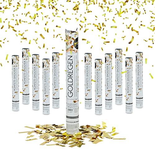 Relaxdays Party Popper, 12er Set, 6-8 m Effekthöhe, Silvester, Geburtstag & Hochzeit, 40 cm Konfettikanone, Folie, gold Relaxdays Party Popper, 12er Set, 6-8 m Effekthöhe, Silvester, Geburtstag & Hochzeit, 40 cm Konfettikanone, Folie, gold von Relaxdays