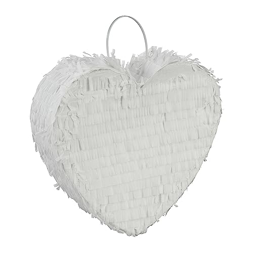 Relaxdays Pinata, Herzform, Kinder & Erwachsene, JGA & Hochzeit, zum Befüllen, HxBxT: 24x25x7,5 cm, Schlagpinata, weiß, 1 Stück. Relaxdays Pinata, Herzform, Kinder & Erwachsene, JGA & Hochzeit, zum Befüllen, HxBxT: 24x25x7,5 cm, Schlagpinata, weiß, 1 Stück. von Relaxdays