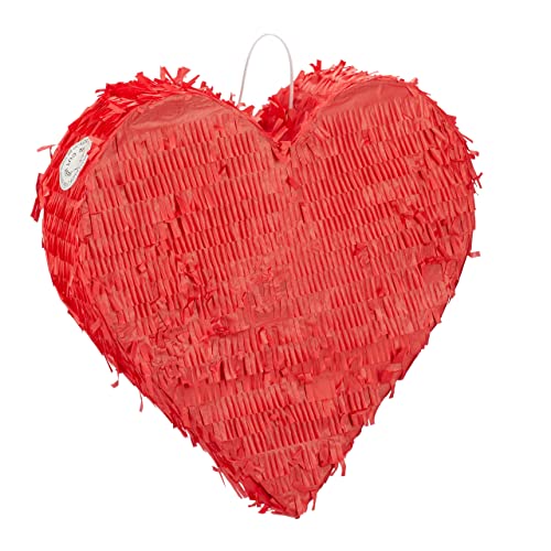 Relaxdays Pinata, Herzform, Kinder & Erwachsene, JGA & Hochzeit, zum Befüllen, HxBxT: 36x36x9,5 cm, Schlagpinata, rot Relaxdays Pinata, Herzform, Kinder & Erwachsene, JGA & Hochzeit, zum Befüllen, HxBxT: 36x36x9,5 cm, Schlagpinata, rot von Relaxdays