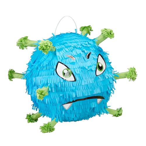 Relaxdays Pinata, lustiges Virus Design, zum Aufhängen, Kinder, Mädchen & Jungs, Geburtstag, selbst befüllbar, blau/grün, 1 Stück Relaxdays Pinata, lustiges Virus Design, zum Aufhängen, Kinder, Mädchen & Jungs, Geburtstag, selbst befüllbar, blau/grün, 1 Stück von Relaxdays