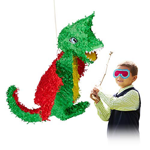 Relaxdays Pinata Drache, zum Aufhängen, Kinder, Mädchen & Jungs, Geburtstag, zum Befüllen, Papier, große Piñata, bunt Relaxdays Pinata Drache, zum Aufhängen, Kinder, Mädchen & Jungs, Geburtstag, zum Befüllen, Papier, große Piñata, bunt von Relaxdays