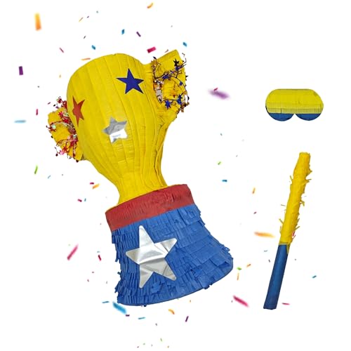 Relaxdays Pinata Pokal, mit Stab & Maske, zum Aufhängen, Kinder, Geburtstag, zum Befüllen, HBT: 38x30,5x19 cm, bunt Relaxdays Pinata Pokal, mit Stab & Maske, zum Aufhängen, Kinder, Geburtstag, zum Befüllen, HBT: 38x30,5x19 cm, bunt von Relaxdays