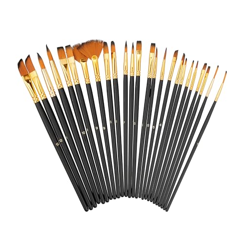 Relaxdays Pinsel, 25-teilig, Acryl, Öl-& Wasserfarben, Hobby & Schule, Nylon-Borsten, Malpinsel-Set, Mehrfarbig Relaxdays Pinsel, 25-teilig, Acryl, Öl-& Wasserfarben, Hobby & Schule, Nylon-Borsten, Malpinsel-Set, Mehrfarbig von Relaxdays