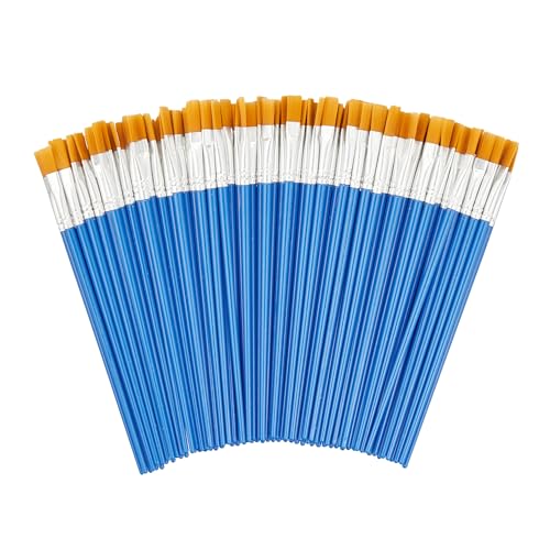 Relaxdays Pinsel 100-teilig, Acryl, Öl-& Wasserfarben, Hobby & Schule, Nylon-Borsten, Malpinsel-Set, Mehrfarbig von Relaxdays