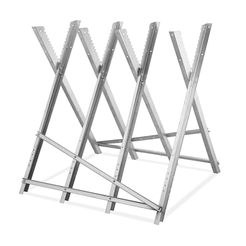 Relaxdays Sägebock für Kettensägen, klappbar, bis 150 kg, Holzsägebock, Holz schneiden, HBT: 82x83x80 cm, Stahl, silber Relaxdays Sägebock für Kettensägen, klappbar, bis 150 kg, Holzsägebock, Holz schneiden, HBT: 82x83x80 cm, Stahl, silber von Relaxdays