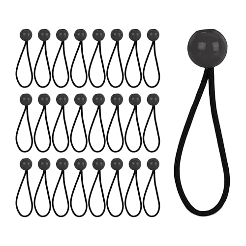 Relaxdays Spanngummis mit Kugel, 25er Set, Planen Spanner 22 cm, Befestigung, Gummispanner, Zelt & Trampolin, schwarz Relaxdays Spanngummis mit Kugel, 25er Set, Planen Spanner 22 cm, Befestigung, Gummispanner, Zelt & Trampolin, schwarz von Relaxdays