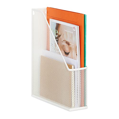 Relaxdays Stehsammler Metall, DIN A4, HBT: 31,5x7x25 cm, stabiler Stehordner, Mesh Design, für Büro & Home Office, weiß Relaxdays Stehsammler Metall, DIN A4, HBT: 31,5x7x25 cm, stabiler Stehordner, Mesh Design, für Büro & Home Office, weiß von Relaxdays