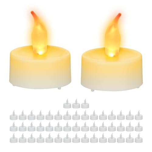 Relaxdays Teelichter, im 50er Set, runde LED-Kerzen, flackernd, elektrisch, flammenlos, HxD: 4,5 x 3,5 cm, weiß Relaxdays Teelichter, im 50er Set, runde LED-Kerzen, flackernd, elektrisch, flammenlos, HxD: 4,5 x 3,5 cm, weiß von Relaxdays