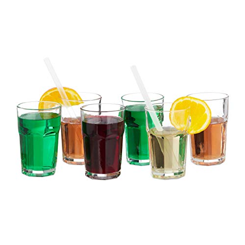 Relaxdays Trinkgläser 6er Set, 300ml, Gastro, Gläserset für den Haushalt, spülmaschinenfest, Cocktailgläser, transparent Relaxdays Trinkgläser 6er Set, 300ml, Gastro, Gläserset für den Haushalt, spülmaschinenfest, Cocktailgläser, transparent von Relaxdays