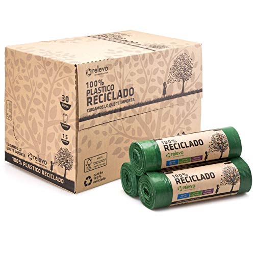 Relevo 24 Rollen Müllbeutel Recycelter Beutel für normalen Eimer 30 Liter, 15 Stück Relevo 24 Rollen Müllbeutel Recycelter Beutel für normalen Eimer 30 Liter, 15 Stück von Relevo