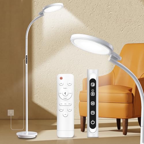 Relhafethy Tageslichtlampe Stehlampe 10000 Lux, 3-in-1 UV-freie Lichttherapielampe mit Touch-Steuerung und Fernbedienung, 5 Farben & 5 Helligkeitsstufen Sonnenlicht Lampe für den Büro/Zuhause Relhafethy Tageslichtlampe Stehlampe 10000 Lux, 3-in-1 UV-freie Lichttherapielampe mit Touch-Steuerung und Fernbedienung, 5 Farben & 5 Helligkeitsstufen Sonnenlicht Lampe für den Büro/Zuhause von Relhafethy