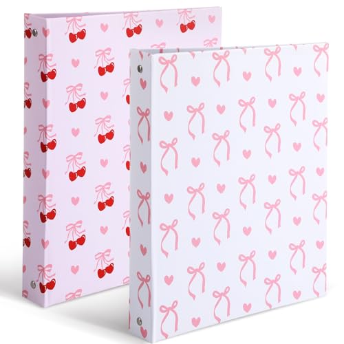 ReliThick Klemmbrett mit 3 Ringen, niedlicher Ringbuch, 2,5 cm, runder Ring mit Innentaschen für Kokette, Schulbedarf, Büro, A4-Papier, Kirsch-Cokette-Rosa, 2 Stück ReliThick Klemmbrett mit 3 Ringen, niedlicher Ringbuch, 2,5 cm, runder Ring mit Innentaschen für Kokette, Schulbedarf, Büro, A4-Papier, Kirsch-Cokette-Rosa, 2 Stück von ReliThick