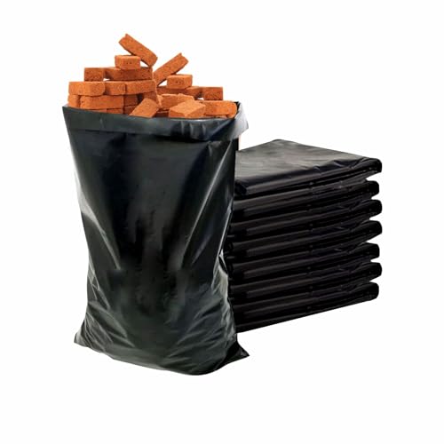 RelianceUK 100 Stück robuste schwarze Schuttsäcke – Baubeutel mit 30 kg + Belastung, 80 l Kapazität, 400 Gauge (100 Mikron), 50,8 x 76,2 cm Schuttsäcke, ideal für Bau, Garten und Haushalt von RelianceUK